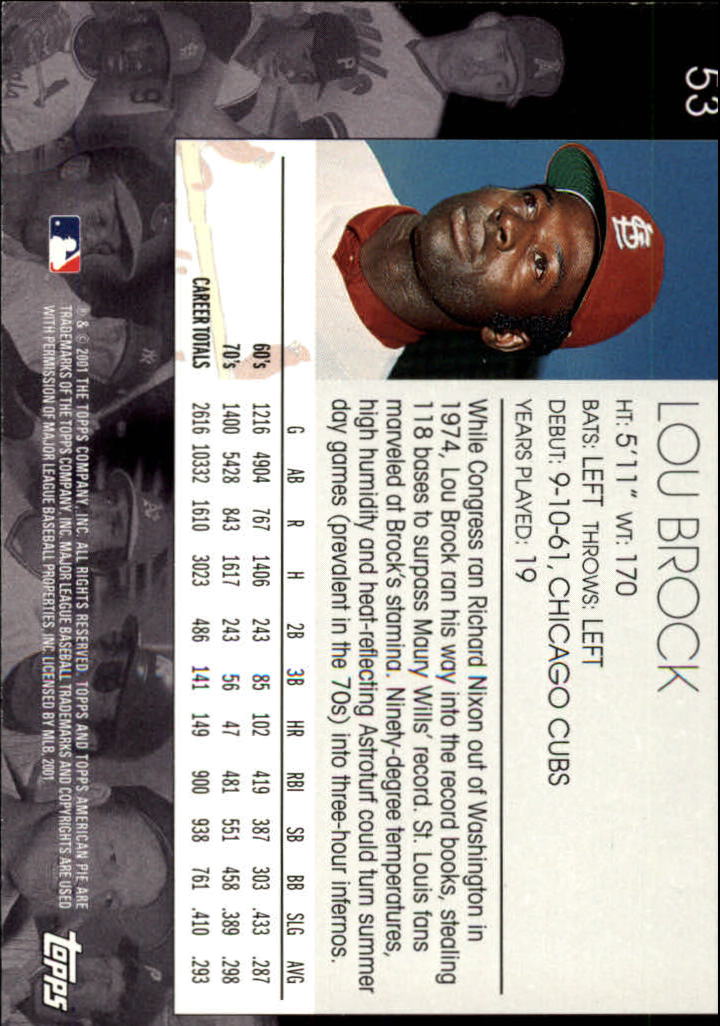 2001 Topps American Pie Baseball - Picture 105 of 312