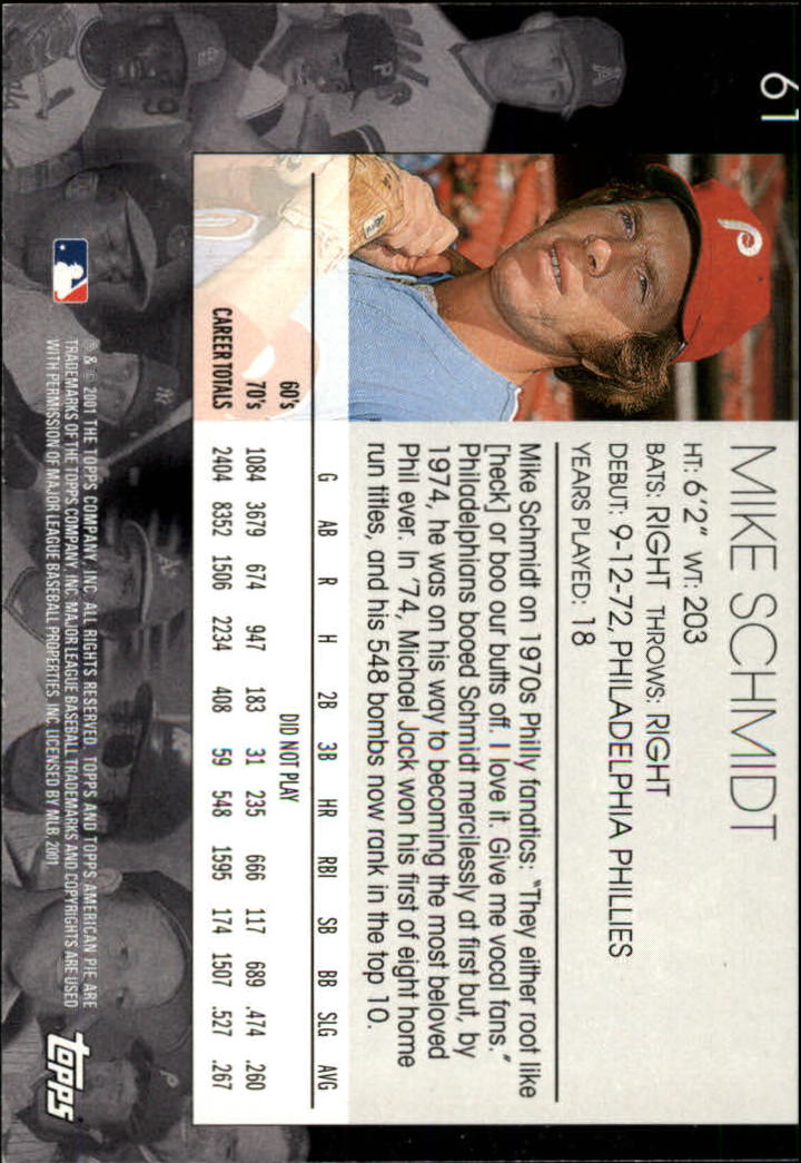 2001 Topps American Pie Baseball - Picture 121 of 312
