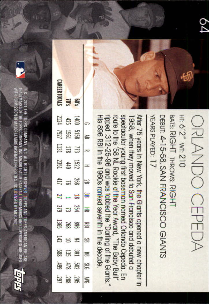 2001 Topps American Pie Baseball - Picture 127 of 312