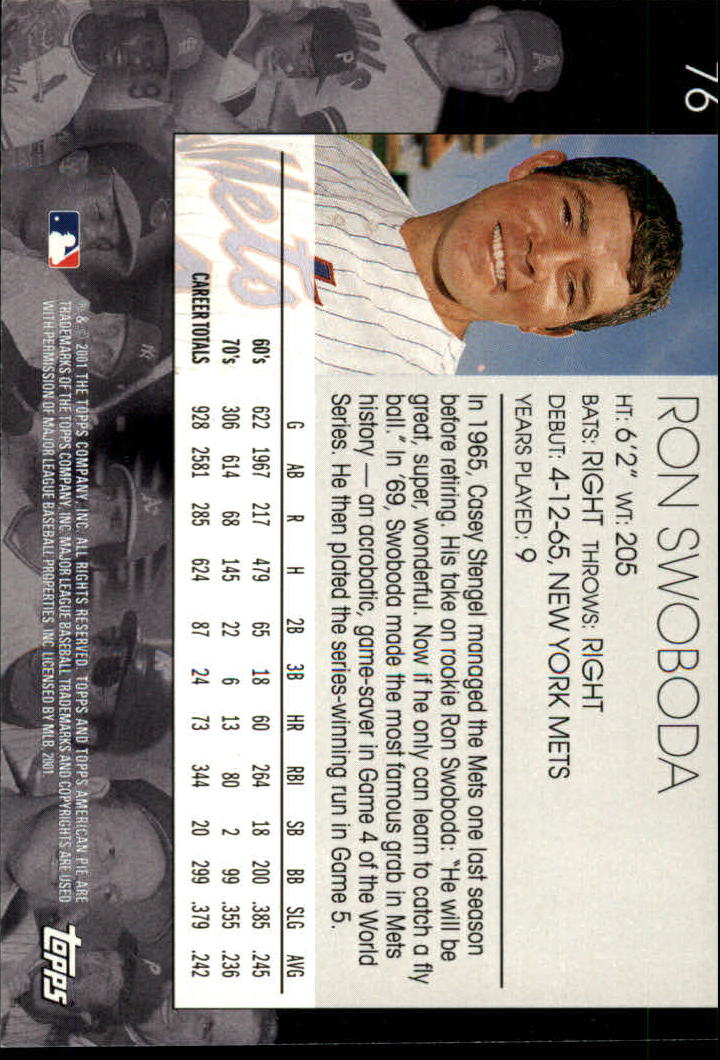 2001 Topps American Pie Baseball - Picture 151 of 312
