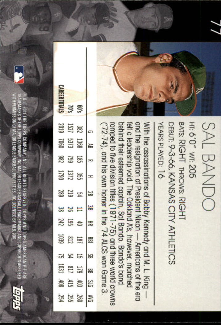 2001 Topps American Pie Baseball - Picture 153 of 312