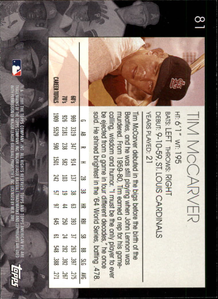 2001 Topps American Pie Baseball - Picture 159 of 312