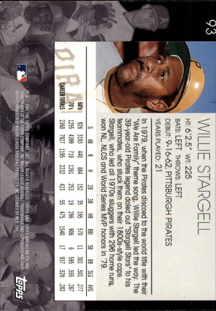 2001 Topps American Pie Baseball - Picture 183 of 312