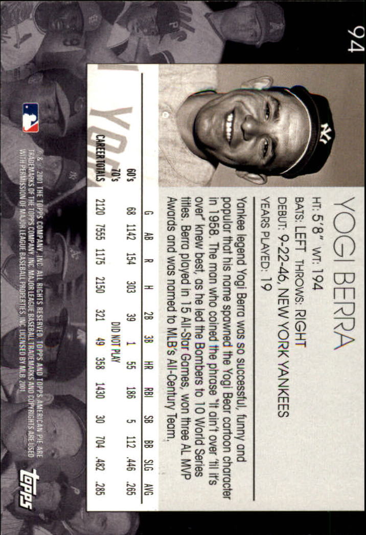 2001 Topps American Pie Baseball - Picture 185 of 312