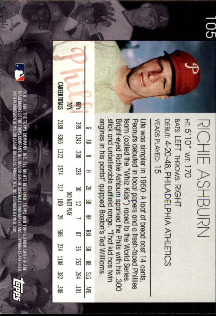 2001 Topps American Pie Baseball - Picture 207 of 312