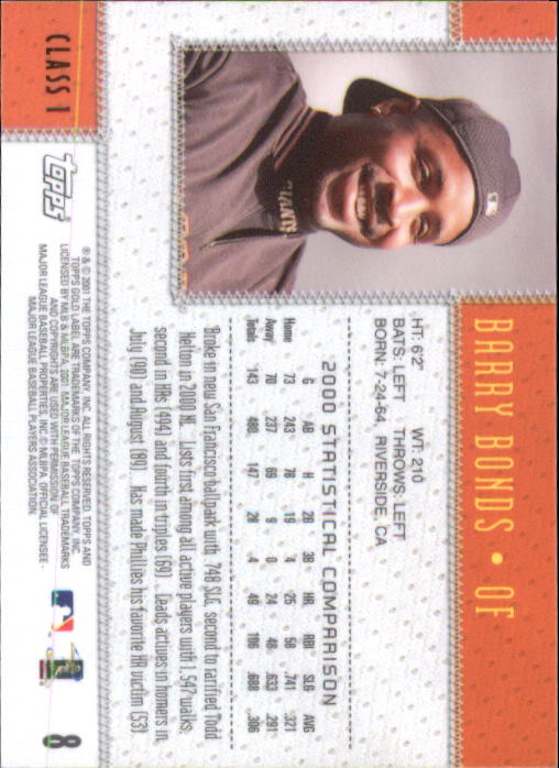 2001 Topps Gold Label Baseball - Picture 9 of 183