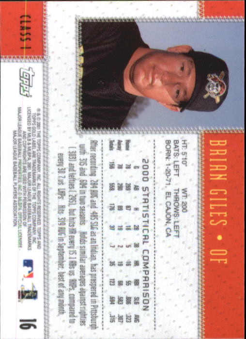 2001 Topps Gold Label Baseball - Picture 21 of 183