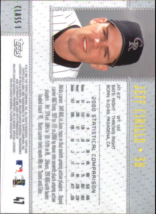 2001 Topps Gold Label Baseball - Picture 57 of 183