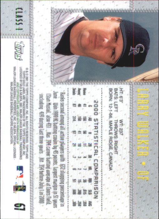 2001 Topps Gold Label Baseball - Picture 83 of 183