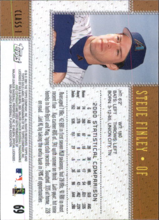 2001 Topps Gold Label Baseball - Picture 87 of 183