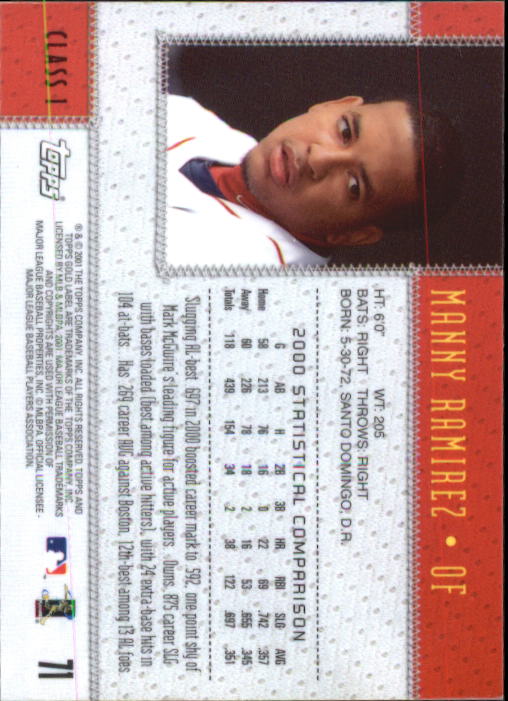2001 Topps Gold Label Baseball - Picture 91 of 183