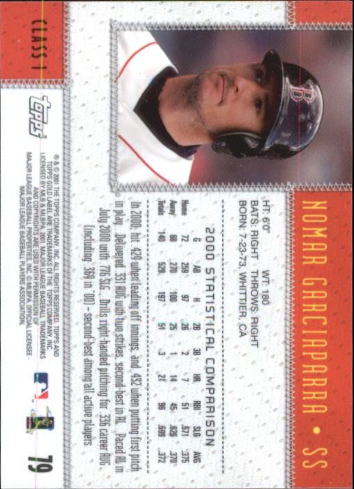 2001 Topps Gold Label Baseball - Picture 107 of 183