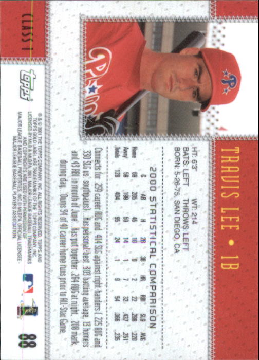 2001 Topps Gold Label Baseball - Picture 121 of 183