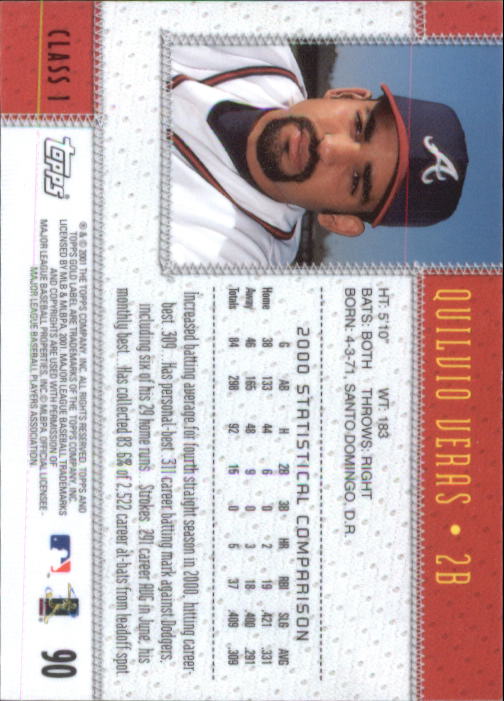 2001 Topps Gold Label Baseball - Picture 123 of 183