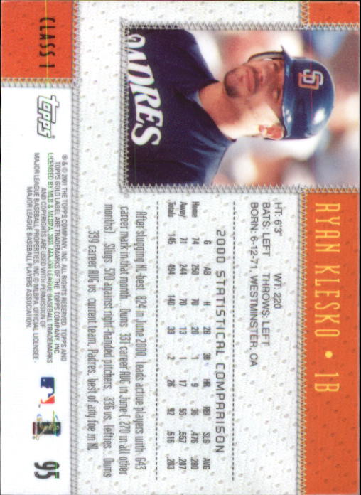 2001 Topps Gold Label Baseball - Picture 129 of 183