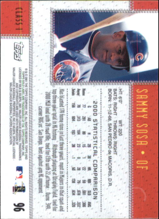 2001 Topps Gold Label Baseball - Picture 131 of 183