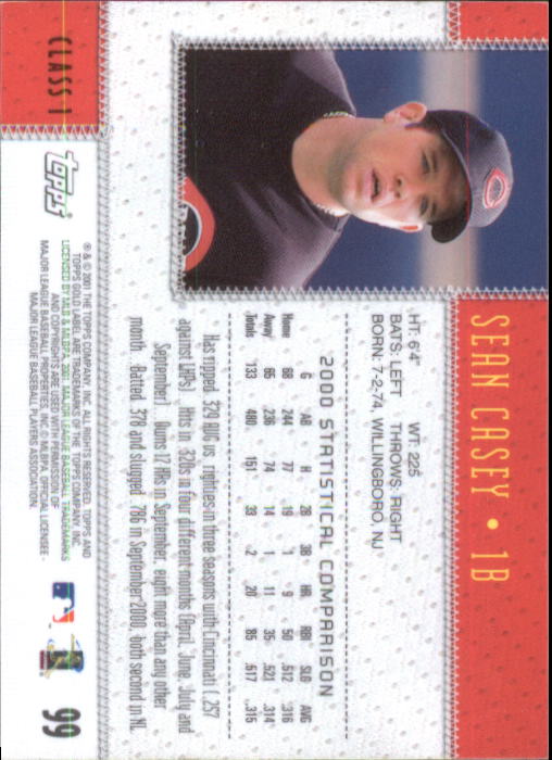 2001 Topps Gold Label Baseball - Picture 135 of 183