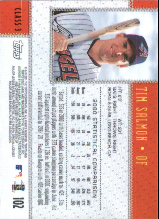 2001 Topps Gold Label Baseball - Picture 141 of 183