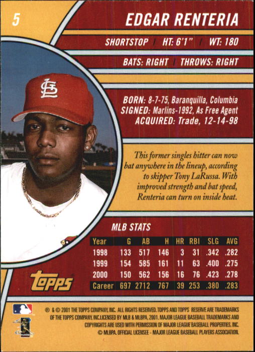 2001 Topps Reserve Baseball - Picture 75 of 81