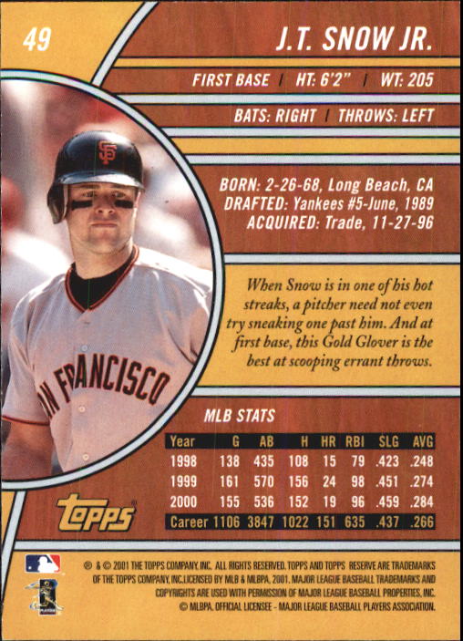 2001 Topps Reserve Baseball - Picture 49 of 81
