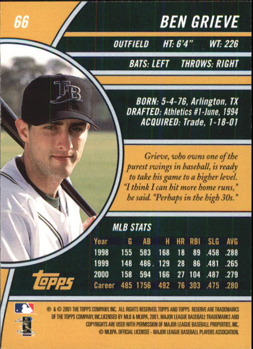 2001 Topps Reserve Baseball - Picture 31 of 81