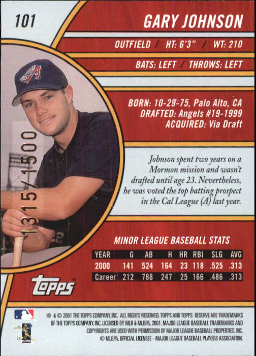 2001 Topps Reserve Baseball - Picture 9 of 81