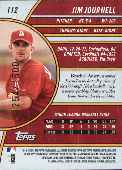 2001 Topps Reserve Baseball - Picture 7 of 81