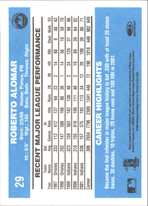 2002 Donruss Originals Baseball "Main Set" Cards #1 to #423 - Picture 23 of 323