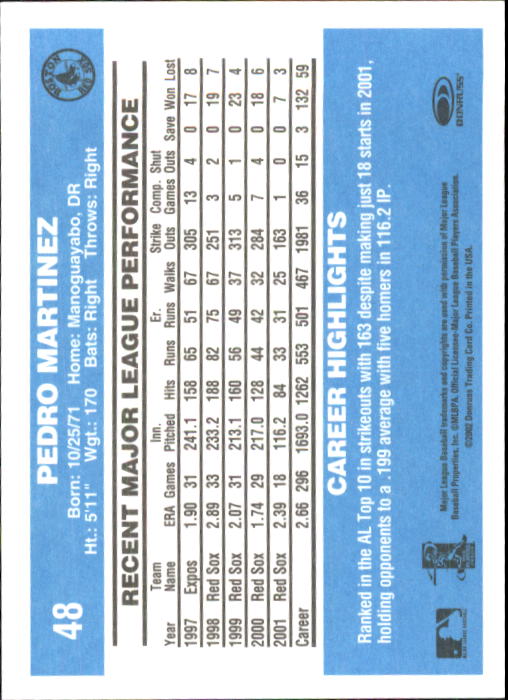 2002 Donruss Originals Baseball "Main Set" Cards #1 to #423 - Picture 35 of 323