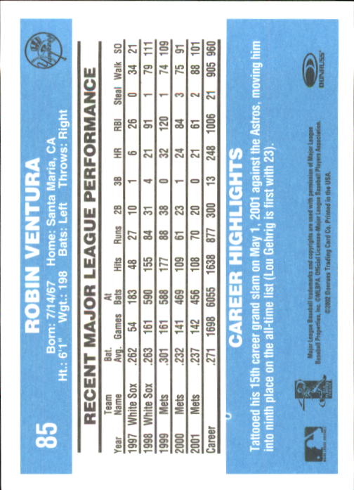 2002 Donruss Originals Baseball "Main Set" Cards #1 to #423 - Picture 63 of 323