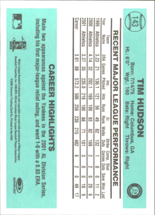 2002 Donruss Originals Baseball "Main Set" Cards #1 to #423 - Picture 111 of 323
