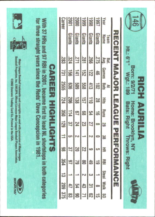 2002 Donruss Originals Baseball "Main Set" Cards #1 to #423 - Picture 113 of 323