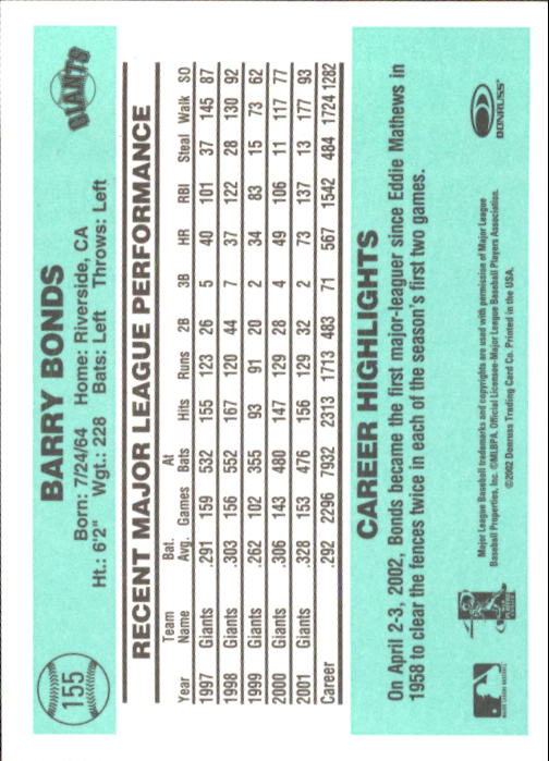2002 Donruss Originals Baseball "Main Set" Cards #1 to #423 - Picture 125 of 323
