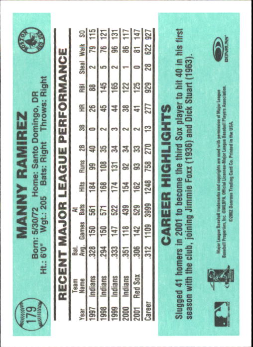 2002 Donruss Originals Baseball "Main Set" Cards #1 to #423 - Picture 137 of 323