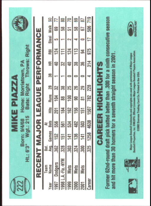 2002 Donruss Originals Baseball "Main Set" Cards #1 to #423 - Picture 173 of 323