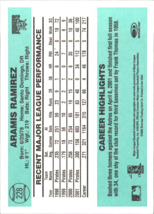 2002 Donruss Originals Baseball "Main Set" Cards #1 to #423 - Picture 179 of 323