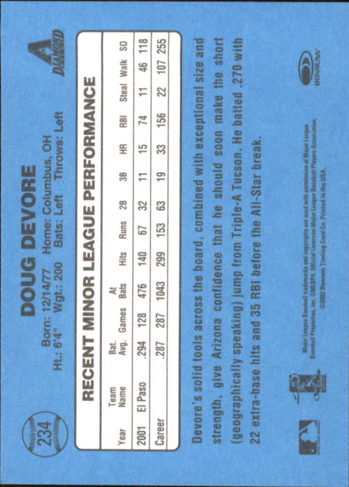 2002 Donruss Originals Baseball "Main Set" Cards #1 to #423 - Picture 185 of 323