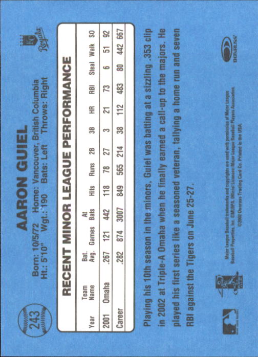 2002 Donruss Originals Baseball "Main Set" Cards #1 to #423 - Picture 189 of 323