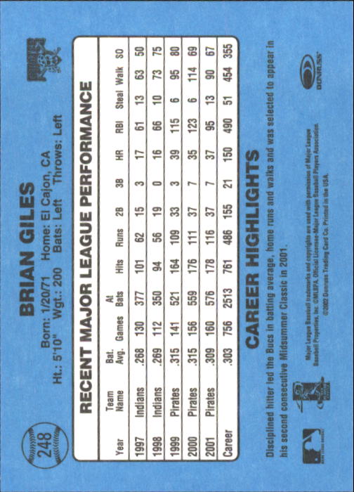 2002 Donruss Originals Baseball "Main Set" Cards #1 to #423 - Picture 195 of 323