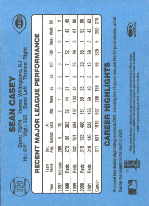 2002 Donruss Originals Baseball "Main Set" Cards #1 to #423 - Picture 251 of 323