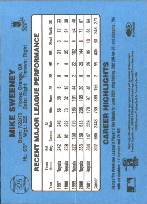 2002 Donruss Originals Baseball "Main Set" Cards #1 to #423 - Picture 253 of 323