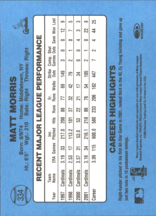 2002 Donruss Originals Baseball "Main Set" Cards #1 to #423 - Picture 263 of 323