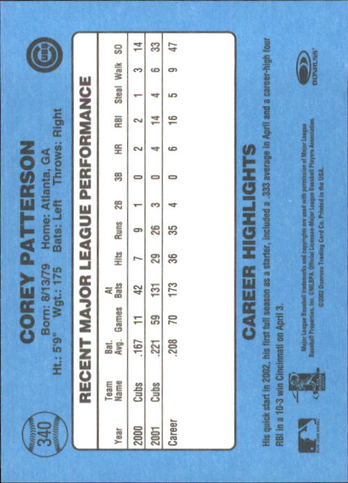 2002 Donruss Originals Baseball "Main Set" Cards #1 to #423 - Picture 269 of 323