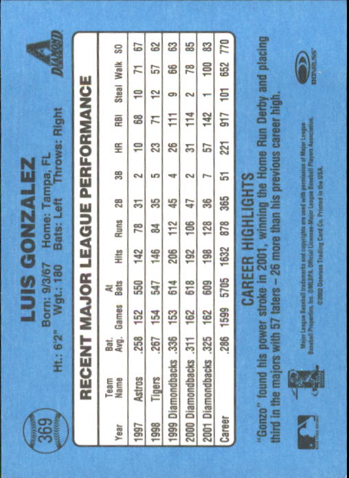 2002 Donruss Originals Baseball "Main Set" Cards #1 to #423 - Picture 287 of 323