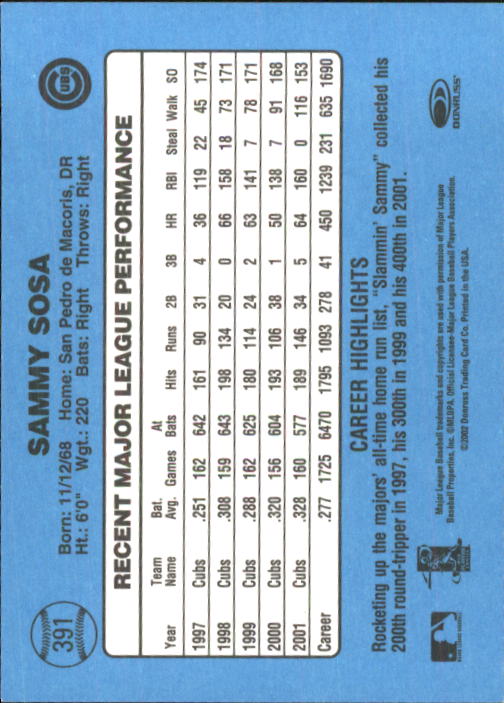 2002 Donruss Originals Baseball "Main Set" Cards #1 to #423 - Picture 301 of 323