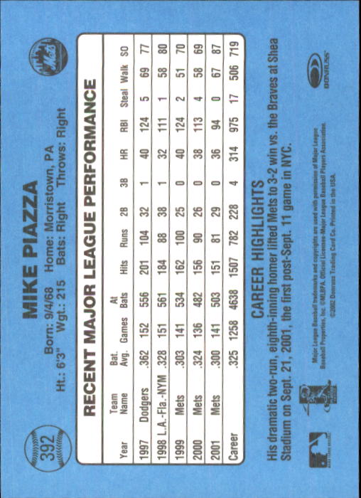 2002 Donruss Originals Baseball "Main Set" Cards #1 to #423 - Picture 303 of 323