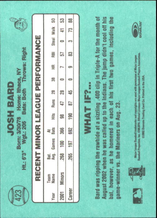 2002 Donruss Originals Baseball "Main Set" Cards #1 to #423 - Picture 323 of 323