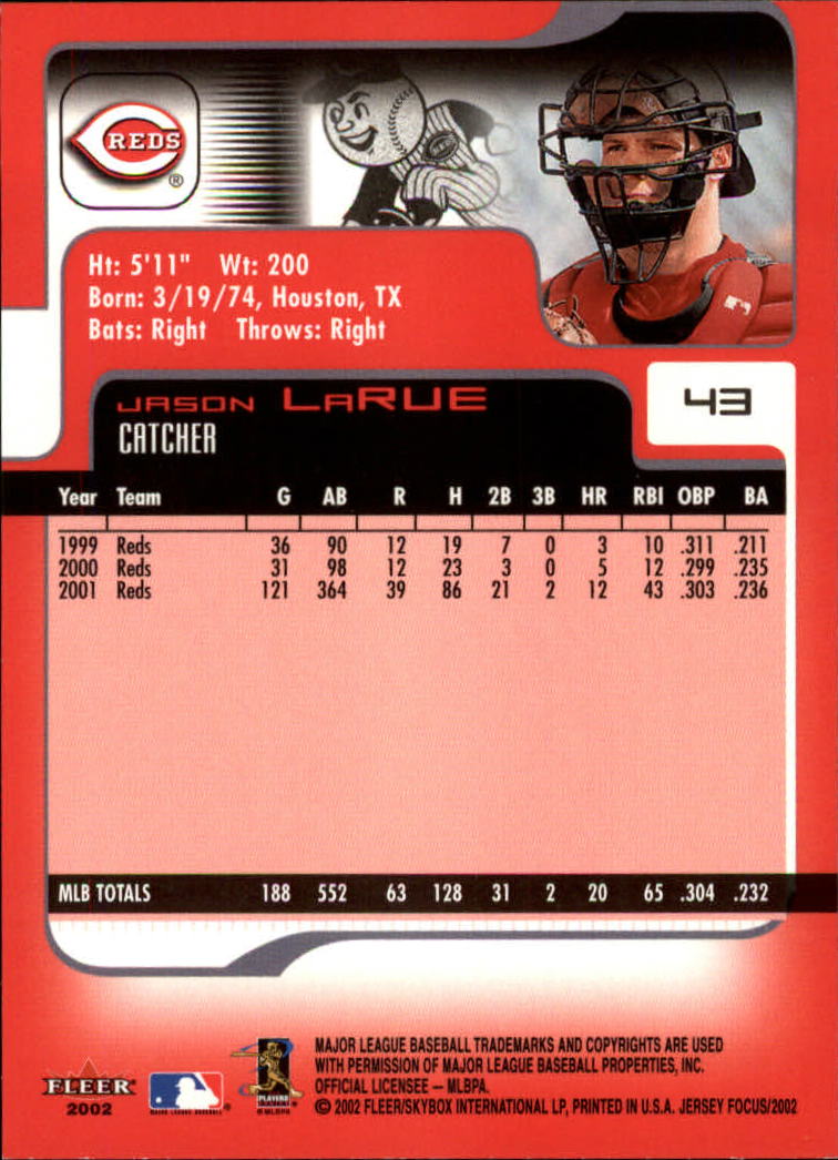 2002 Fleer Focus JE Baseball "Main Set" Cards - Picture 87 of 497