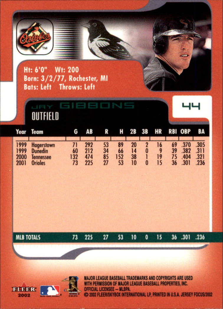 2002 Fleer Focus JE Baseball "Main Set" Cards - Picture 89 of 497