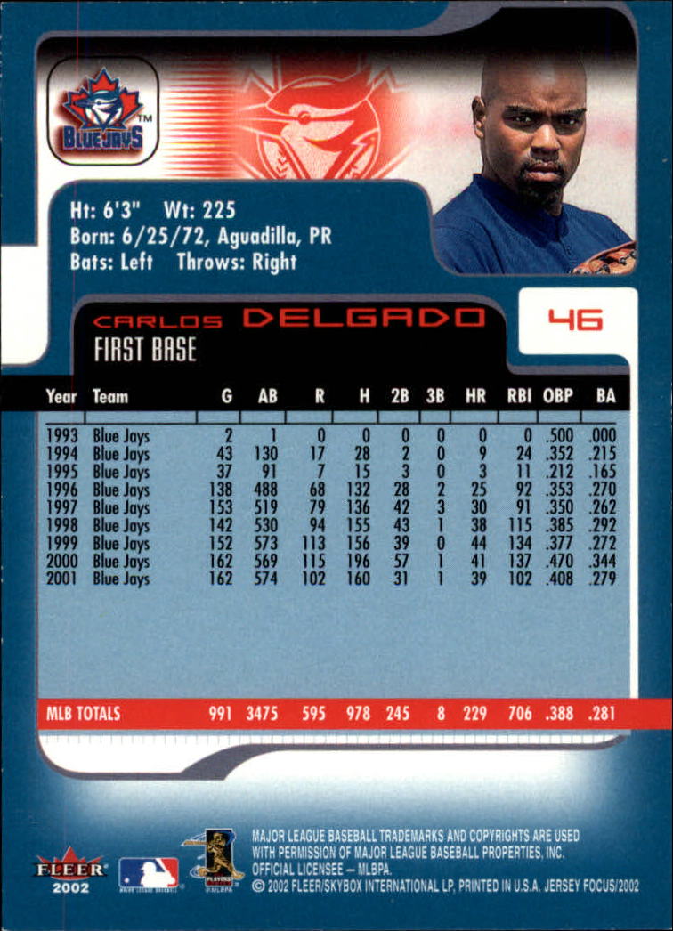 2002 Fleer Focus JE Baseball "Main Set" Cards - Picture 93 of 497